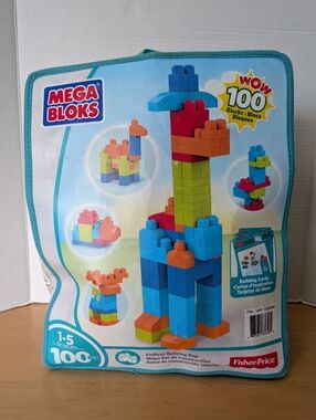 FISHER PRICE MEGA BLOKS DELUXE BUILDING BAG PLAYSET W/150+ BLOCKS AGES 1-5